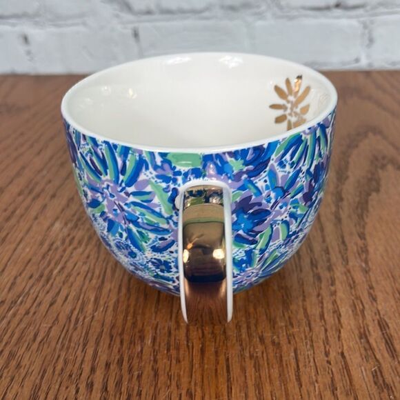Lilly Pulitzer Blue Lion Floral Beverage Mug 12oz. - Picture 3 of 6